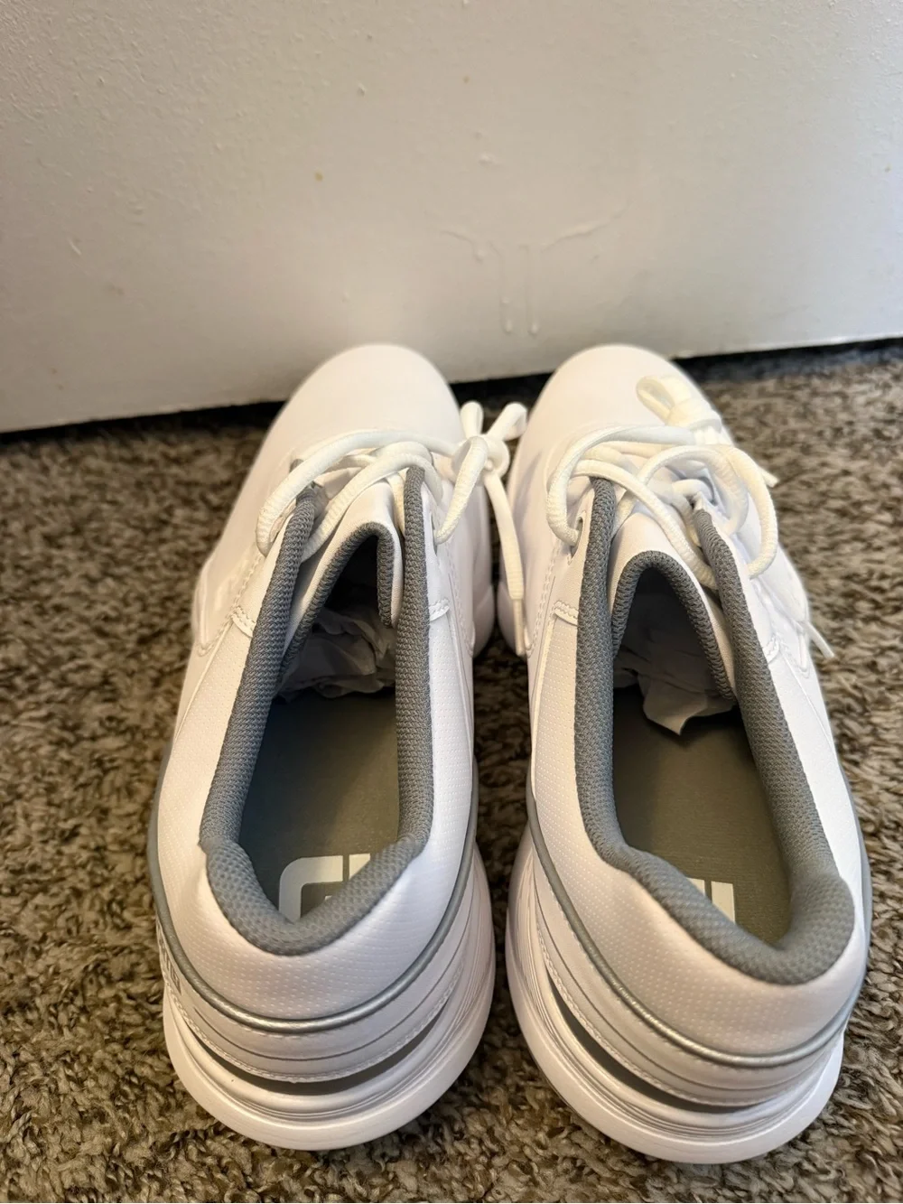 NEW FootJoy White SportLT Men’s Golf Shoes- Size 12